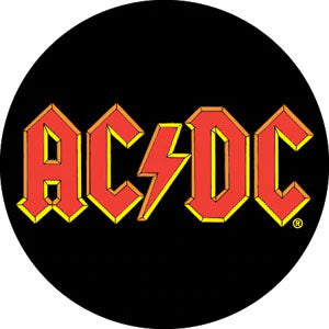 AC/DC Logo Button Front