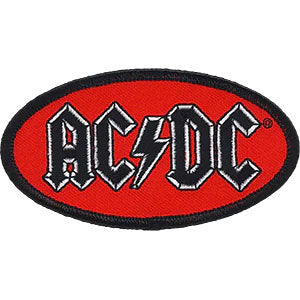 AC/DC Oval Logo Embroidered Patch Front