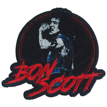 Bon Scott Singing Embroidered Patch Front