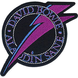 David Bowie Aladdin Bolt Embroidered Patch Front