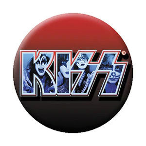 KISS Logo Band Button Front