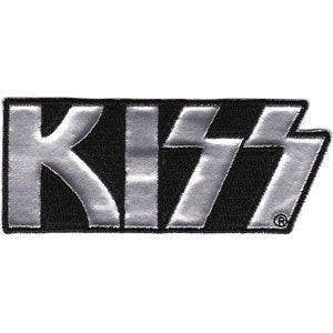 KISS Logo Chrome Embroidered Patch Front