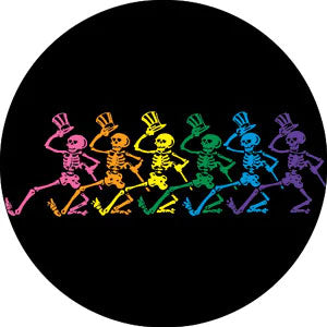 Grateful Dead Skeletons Button Front