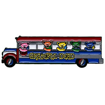 Grateful Dead Bus Pewter Pin Badge Back