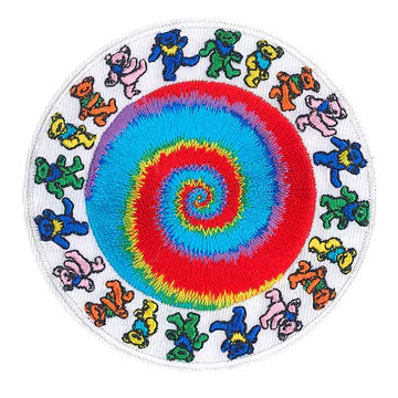 Grateful Dead Bears Spiral Embroidered Patch Front