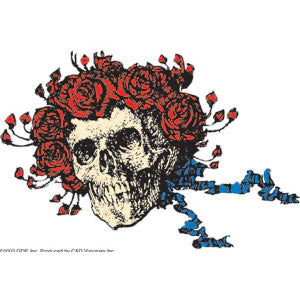 Grateful Dead Skull & Roses Sticker Front