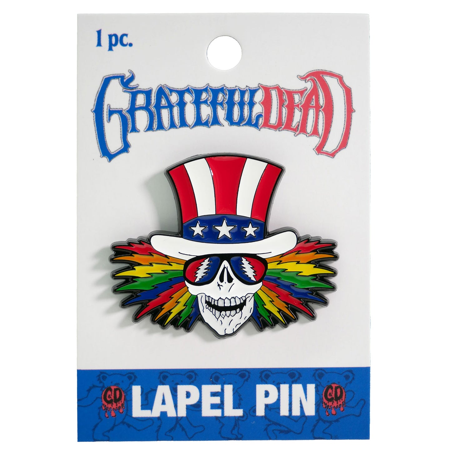 Grateful Dead Uncle Sam Pewter Pin Badge Back