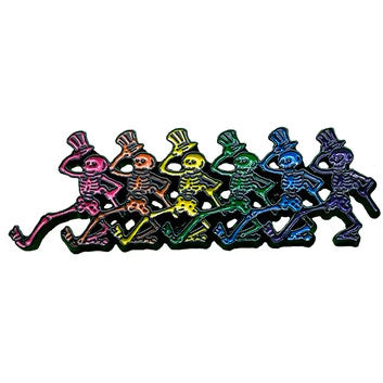 Grateful Dead Dancing Skellys Pewter Pin Badge Back