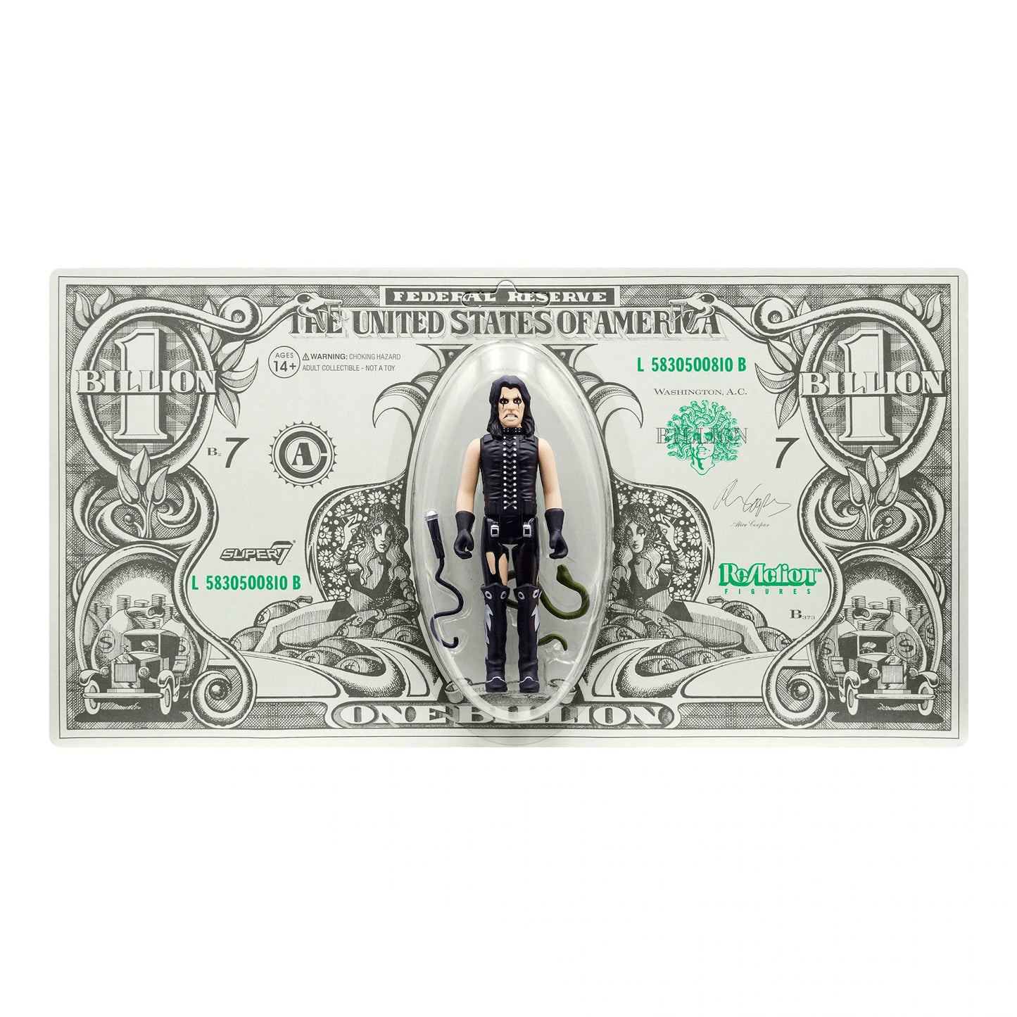 Alice Cooper Super7 Billion Dollar Babies 3.75" ReAction Figure Action Figure Back