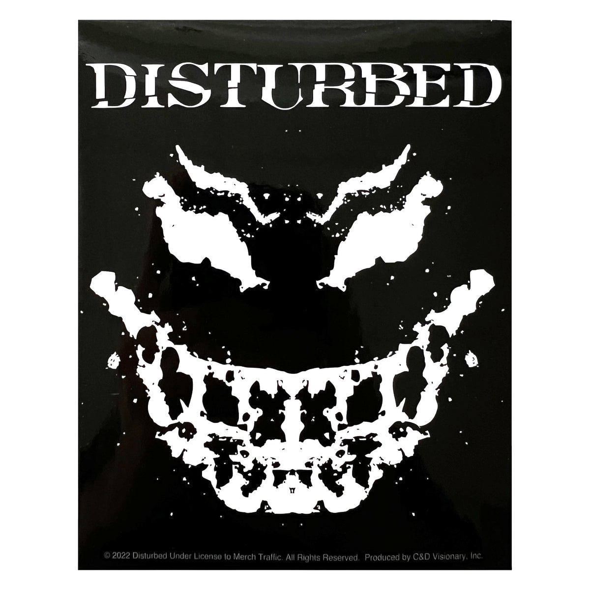 Disturbed Grin Sticker Front