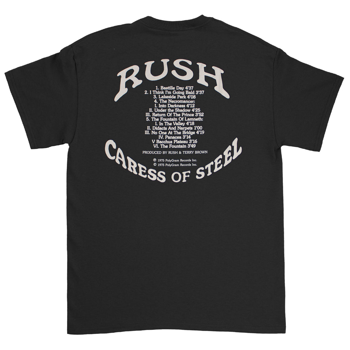 Rush Caress Of Steel T-shirt Back