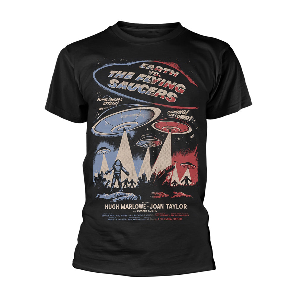 Earth Vs. The Flying Saucers - Poster (black) T-shirt Front