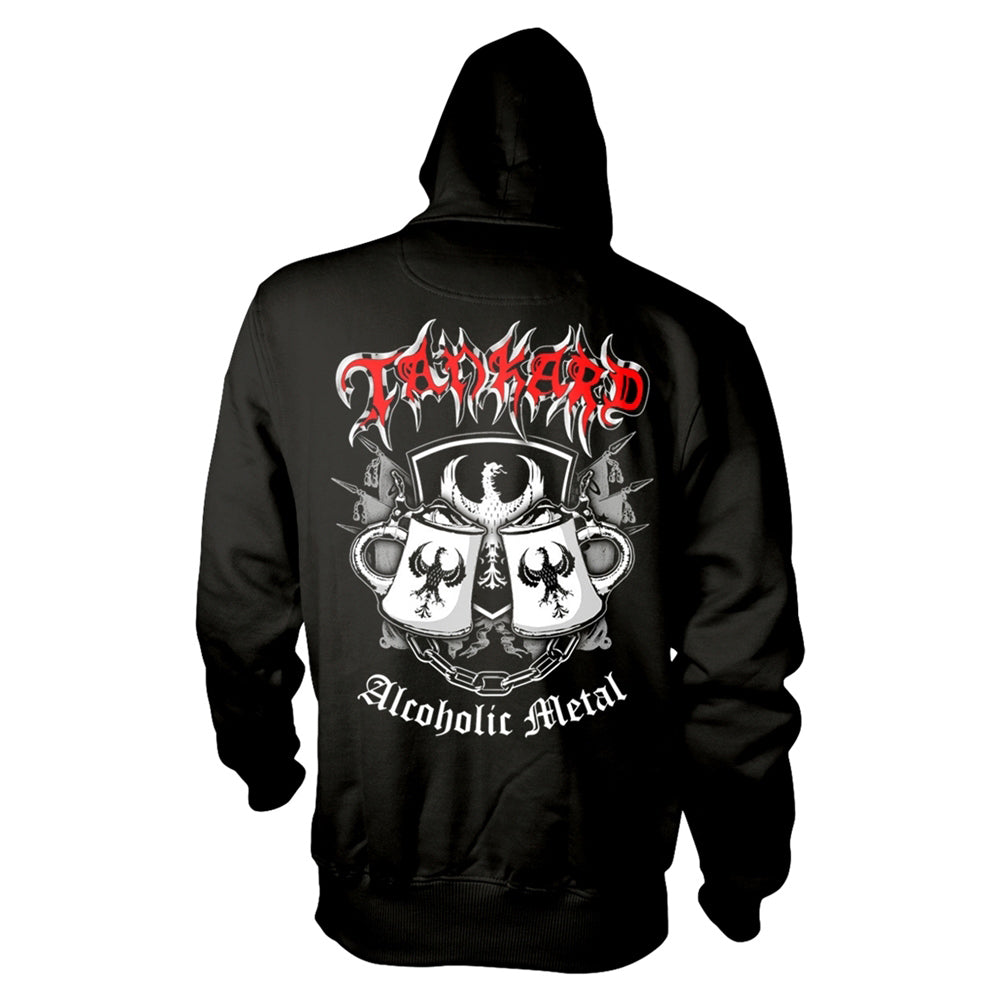 Tankard Alcoholic Metal Hooded Sweatshirt Back
