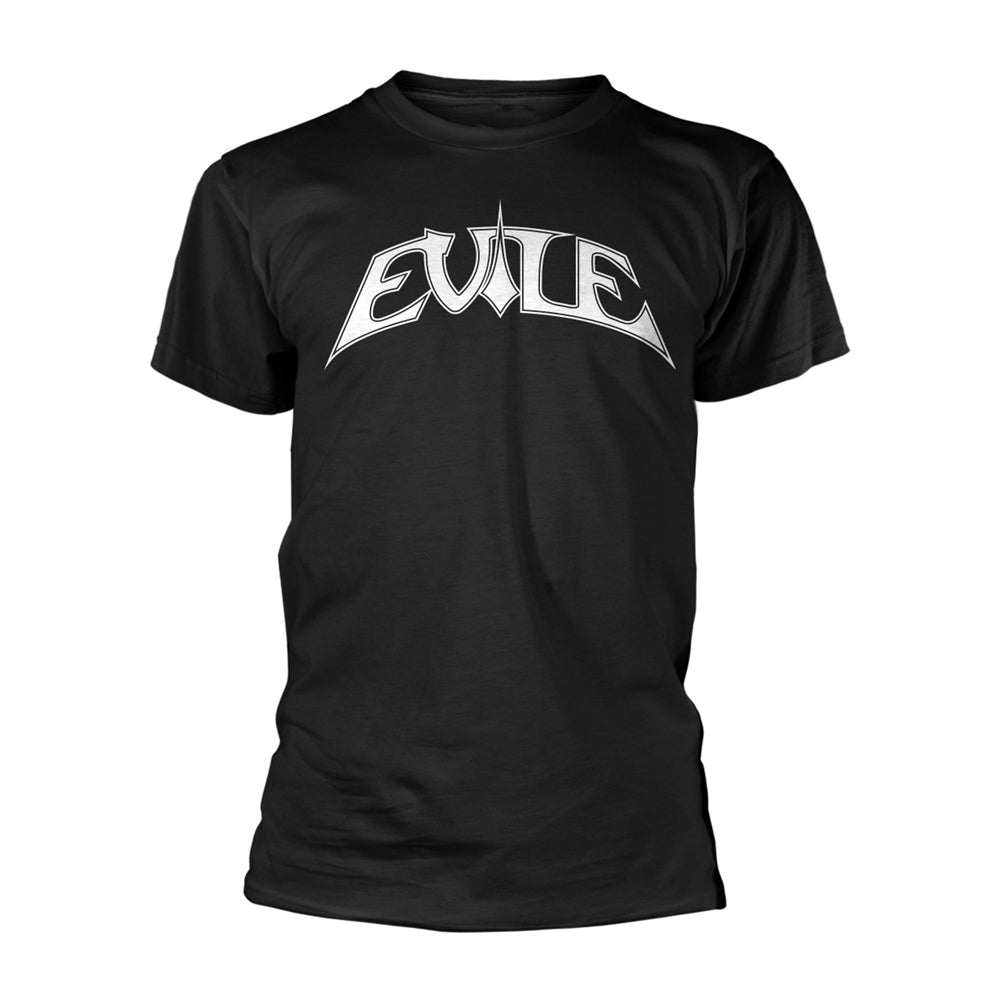 Evile Logo (black Ts/white Print) T-shirt Front