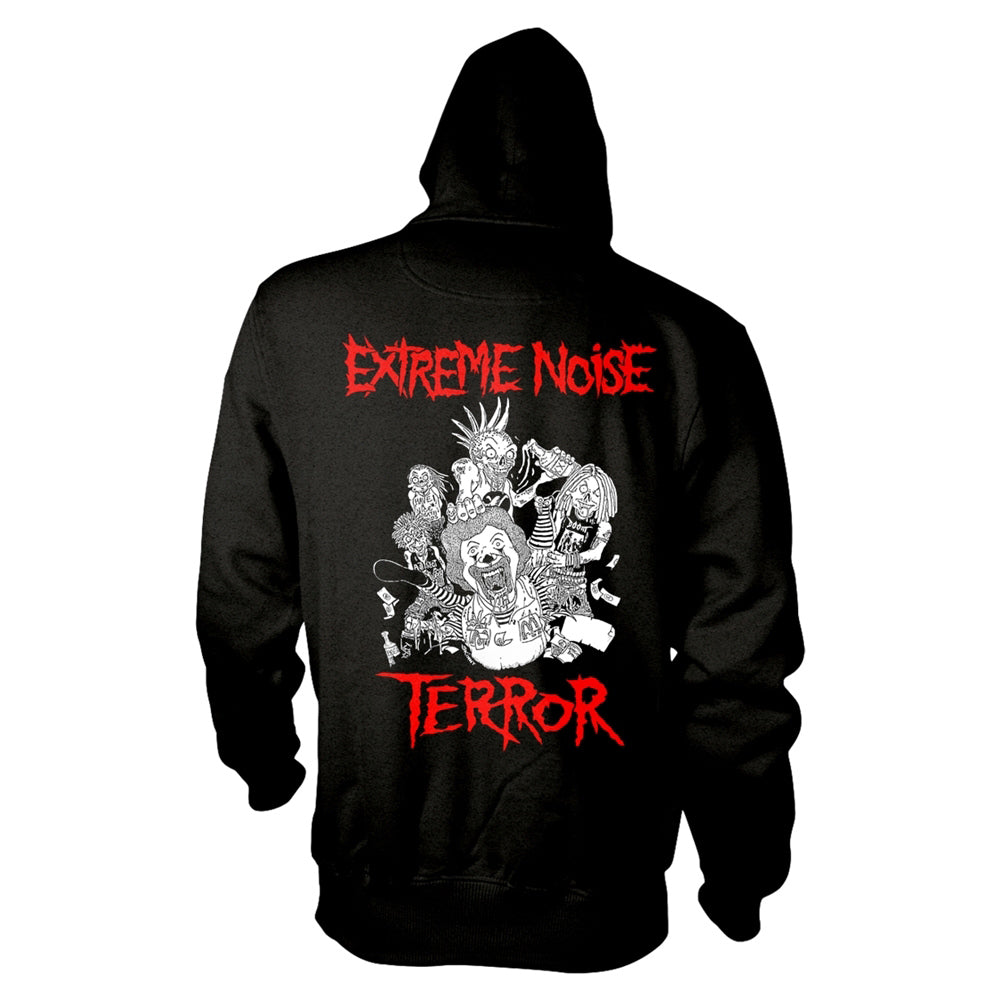 Extreme Noise Terror In It For Life (variant) Zippered Hooded Sweatshirt Back
