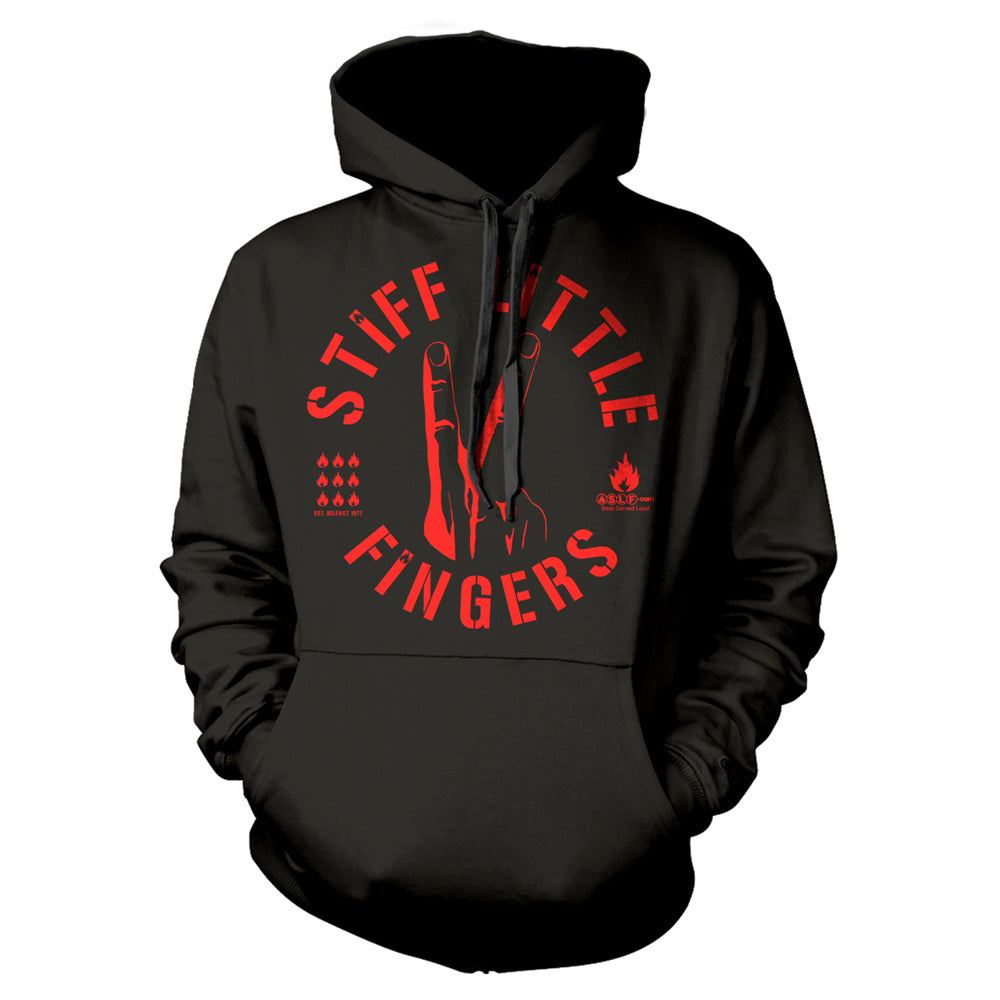 Stiff Little Fingers Digits Hooded Sweatshirt Front