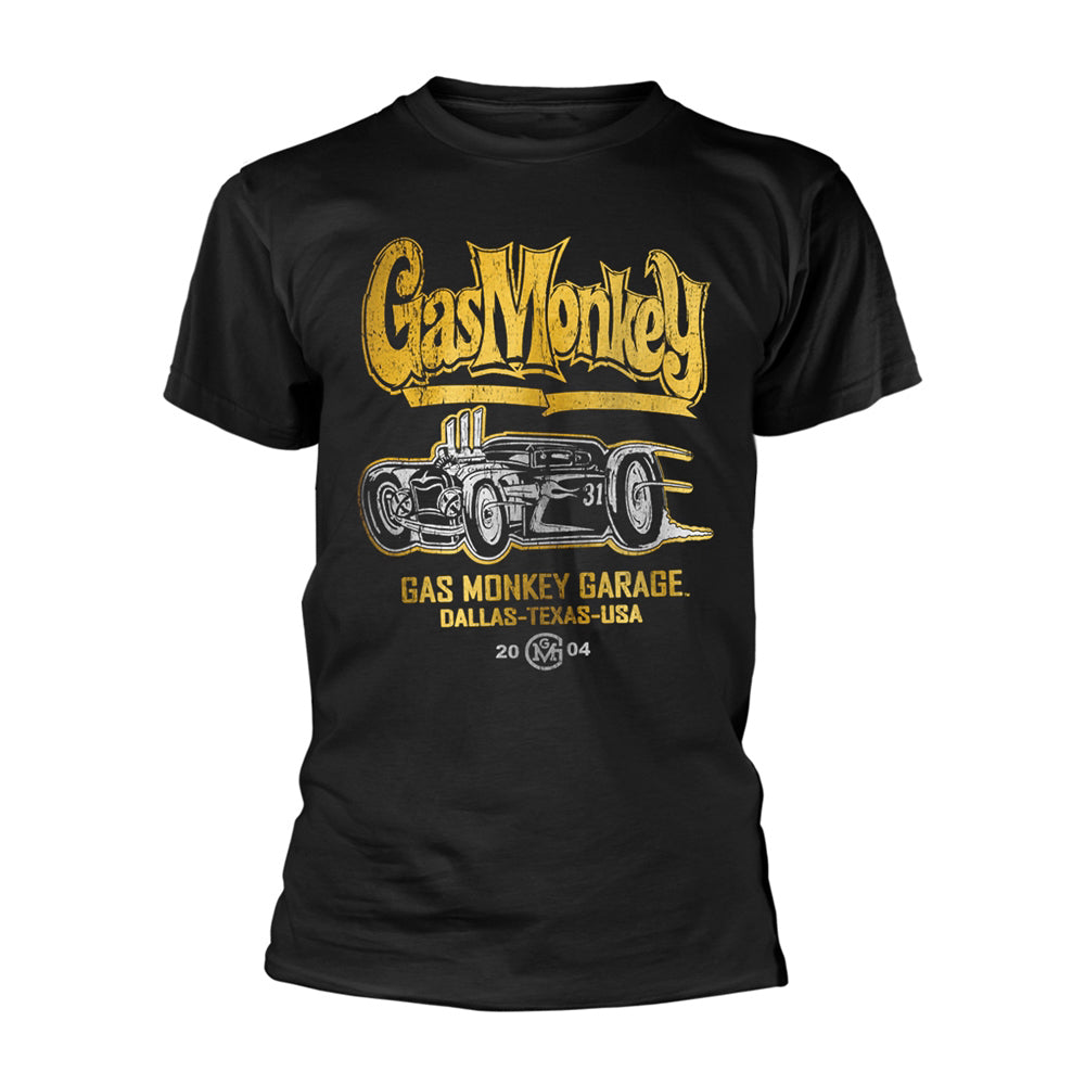 Gas Monkey Garage Yellow Hot Rod T-shirt Front