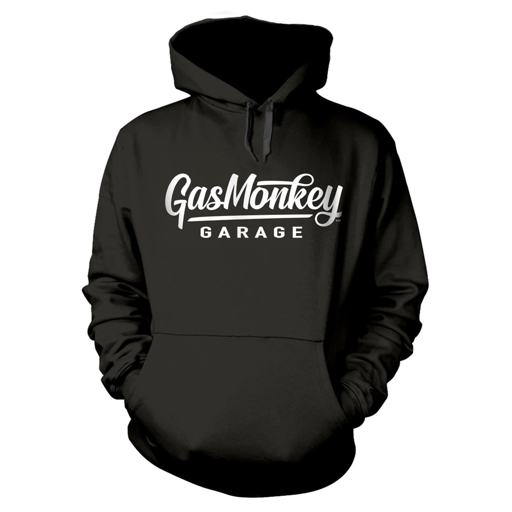 Gas Monkey Garage Large Script Hooded Sweatshirt Front