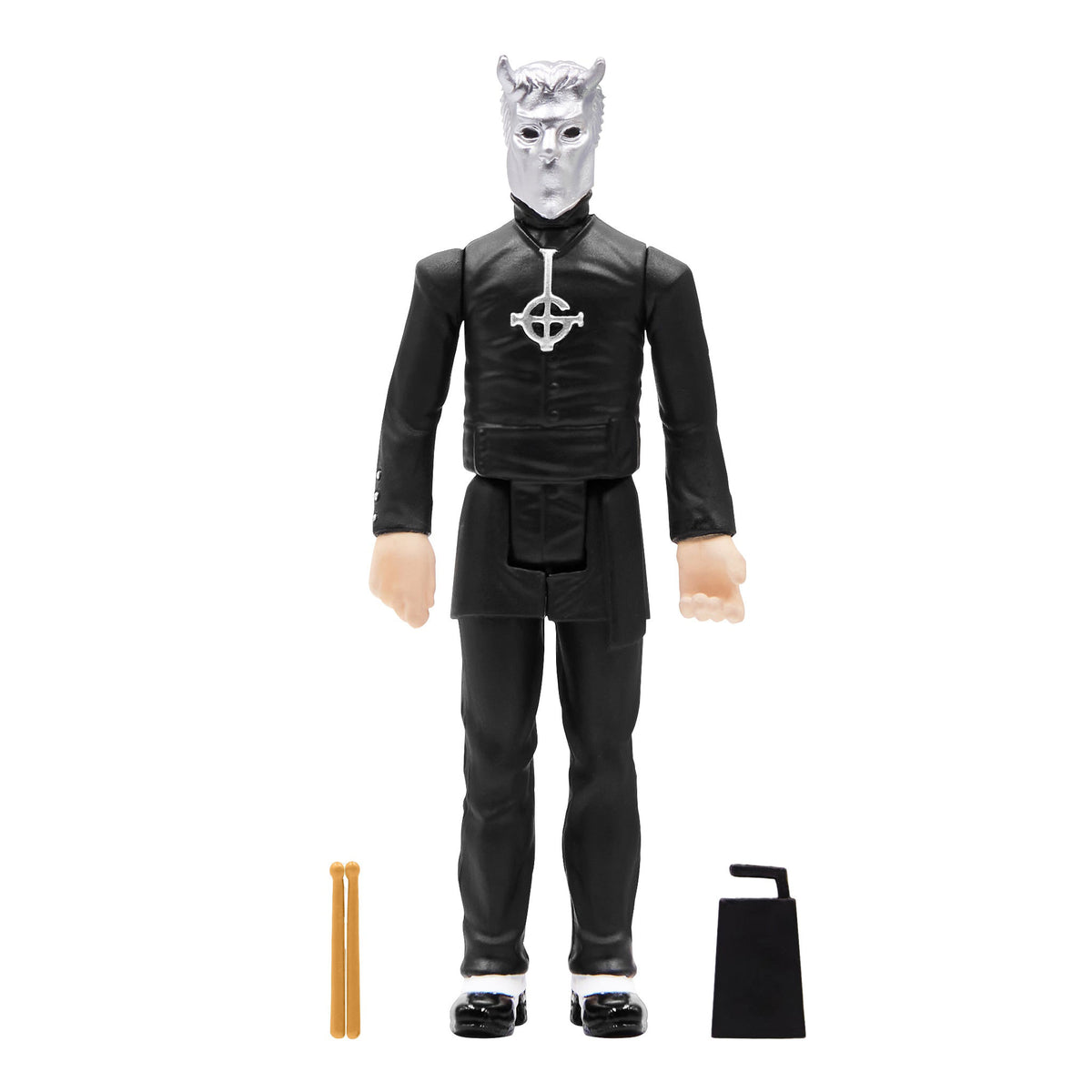 Ghost Super7 Meliora Nameless Ghoul II (Cowbell & Drumsticks) 3.75" ReAction Figure Action Figure Back