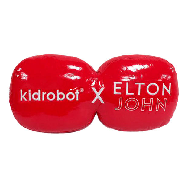 Elton John Kidrobot X 16" Elton Sunglasses Foam Pillow Plushie Back