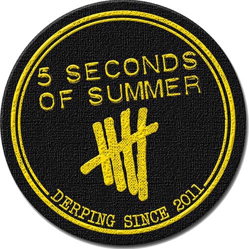 5 Seconds Of Summer Derping Stamp Woven Patch Front
