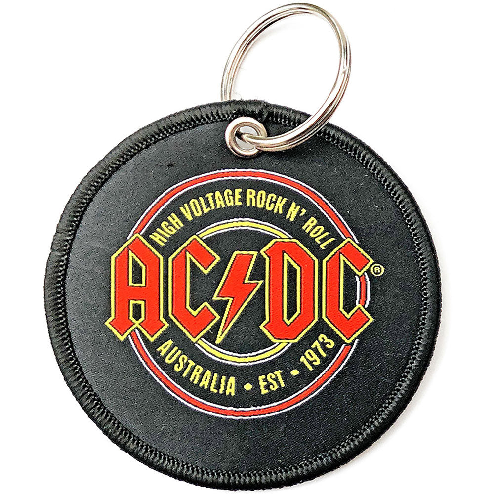 AC/DC Est. 1973 Embroidered Key Chain Front