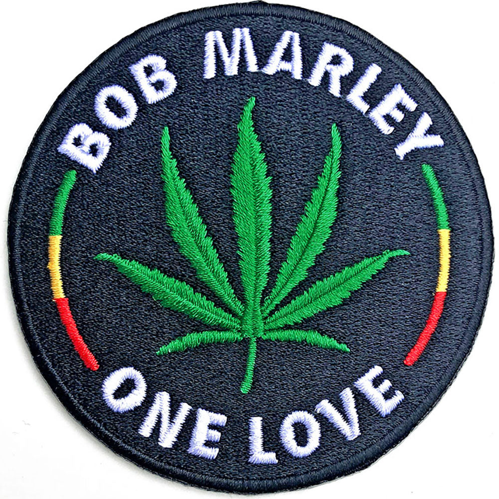 Bob Marley Leaf Woven Patch Front