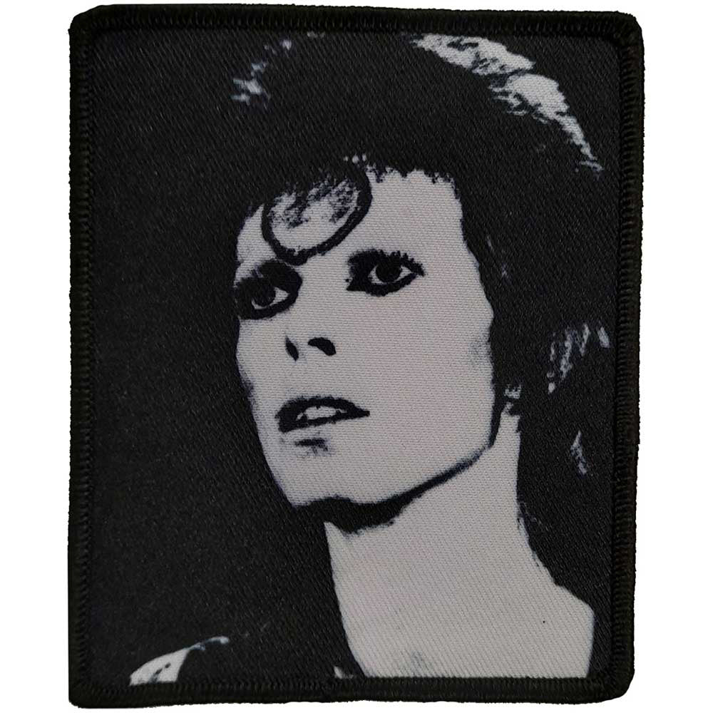 David Bowie Black & White Woven Patch Front