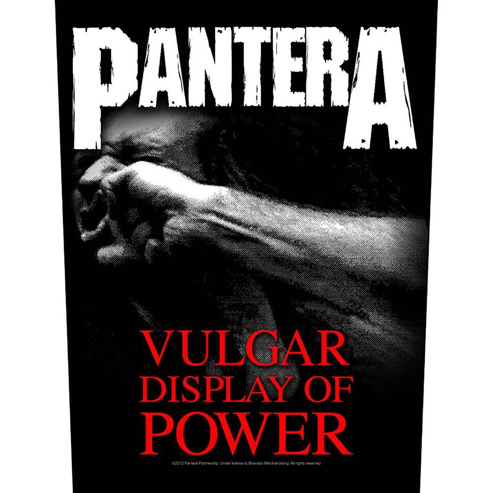 Pantera Vulgar Display Of Power Back Patch Front