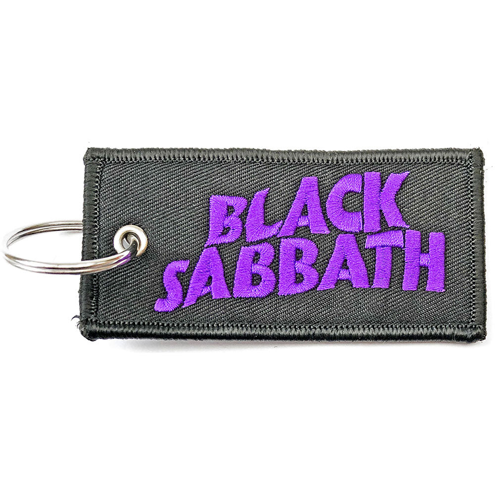 Black Sabbath Wavy Logo Embroidered Key Chain Front