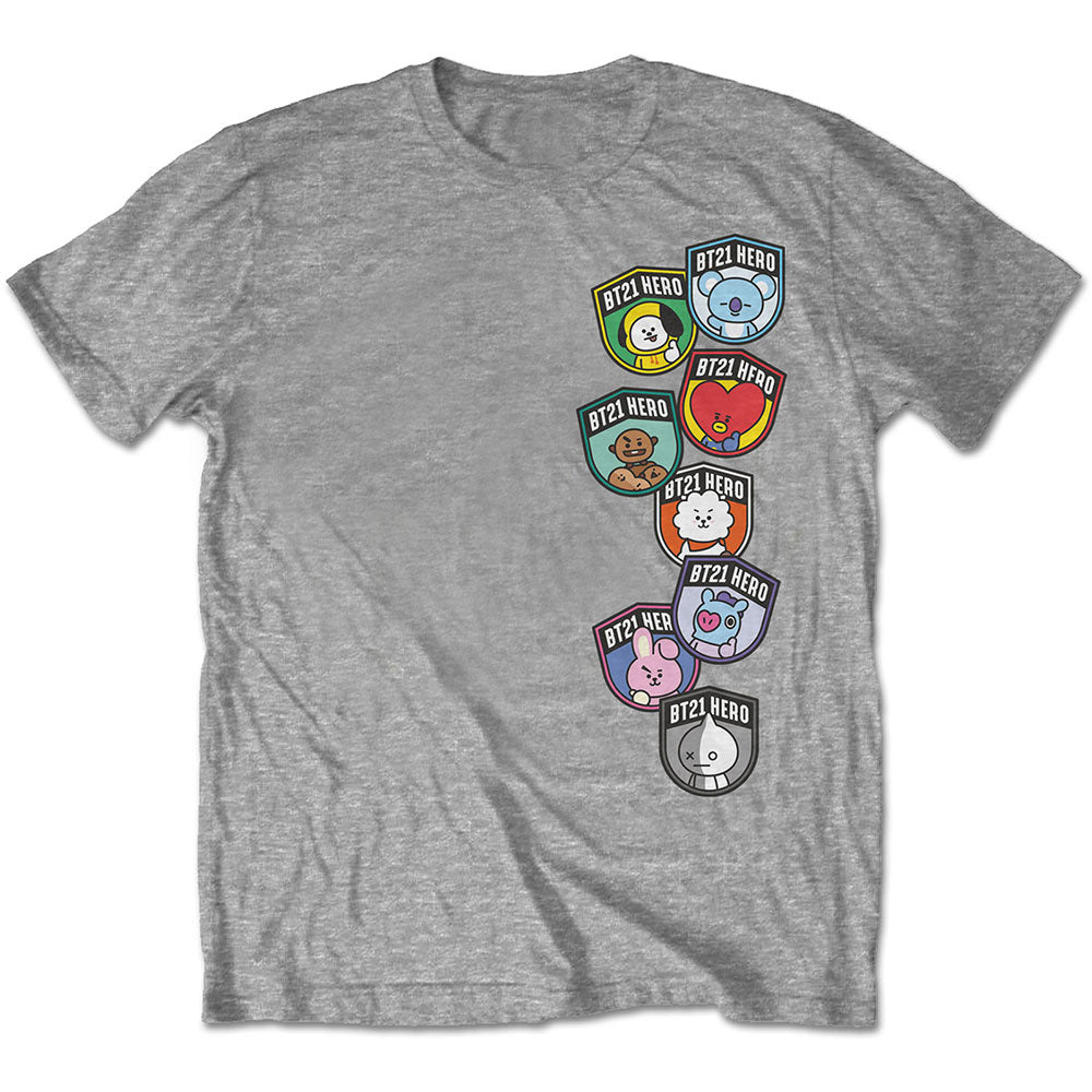 BT21 Badges T-shirt Front
