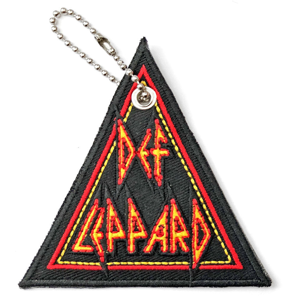 Def Leppard Tri-logo Embroidered Key Chain Front