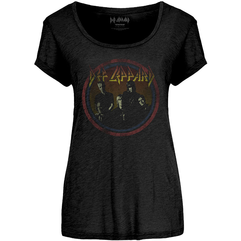 Def Leppard Vintage Circle Junior Top Front