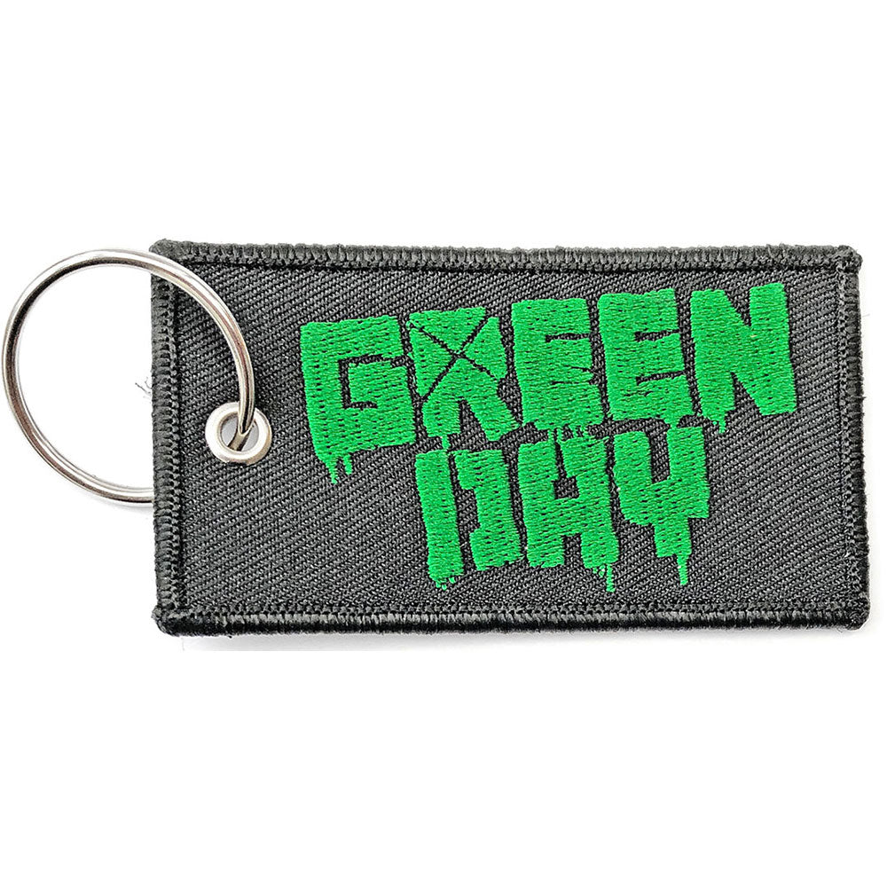 Green Day Logo Embroidered Key Chain Front