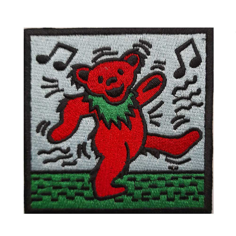 Grateful Dead Dancing Bear Woven Patch Front