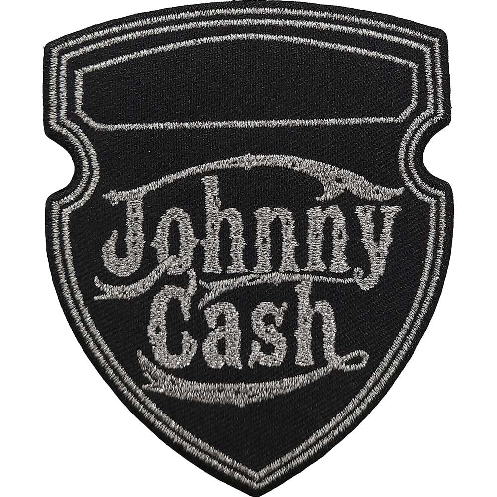 Johnny Cash Metallic Shield Woven Patch Front