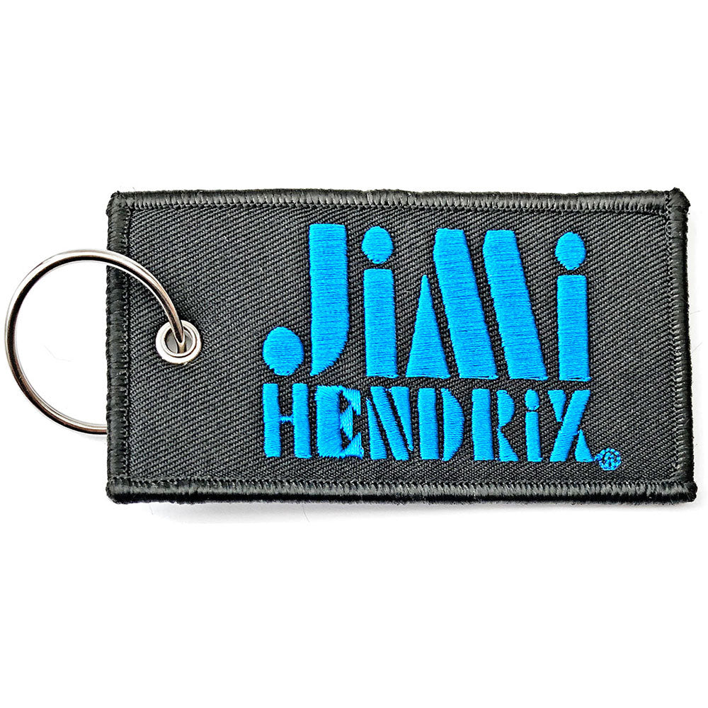 Jimi Hendrix Stencil Logo Embroidered Key Chain Front