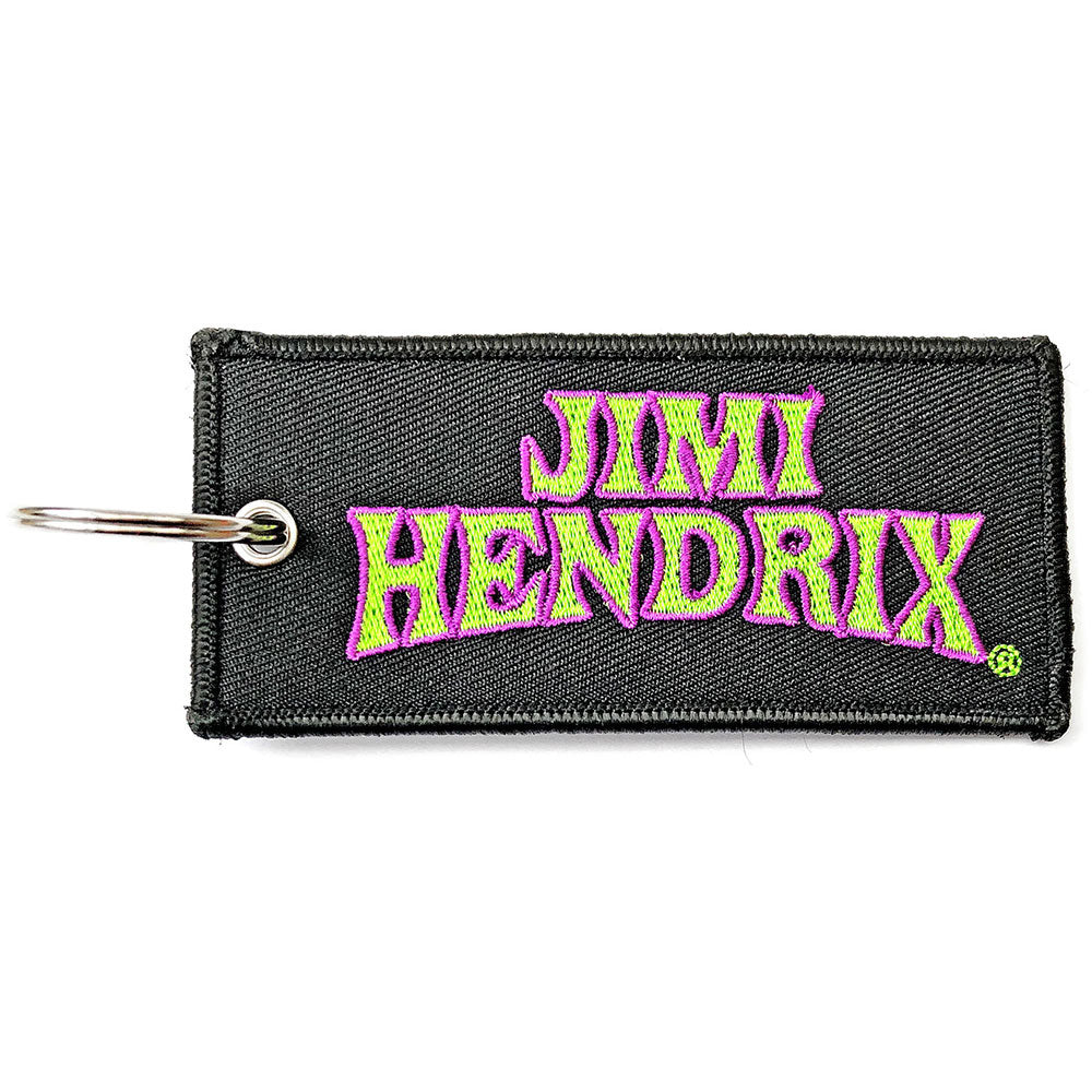 Jimi Hendrix Arched Logo Embroidered Key Chain Front