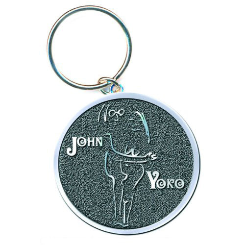 John Lennon John & Yoko Metal Key Chain