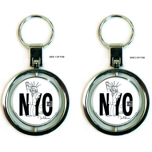 John Lennon Power To The People Spinner Key Chain Front