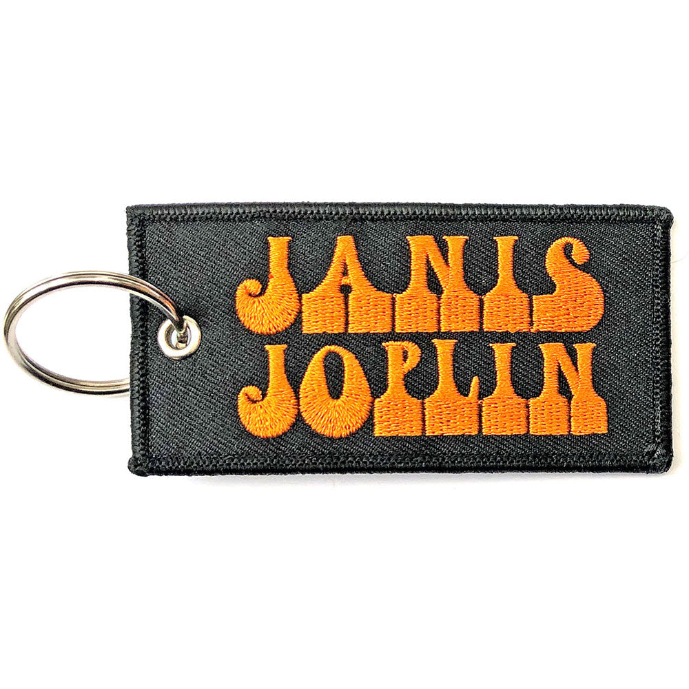 Janis Joplin Logo Embroidered Key Chain Front