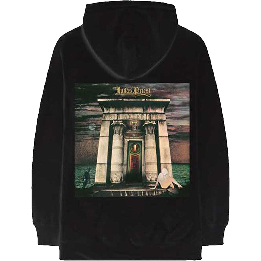 Judas Priest Sin After Sin Logo & Album Cover Hooded Sweatshirt Back