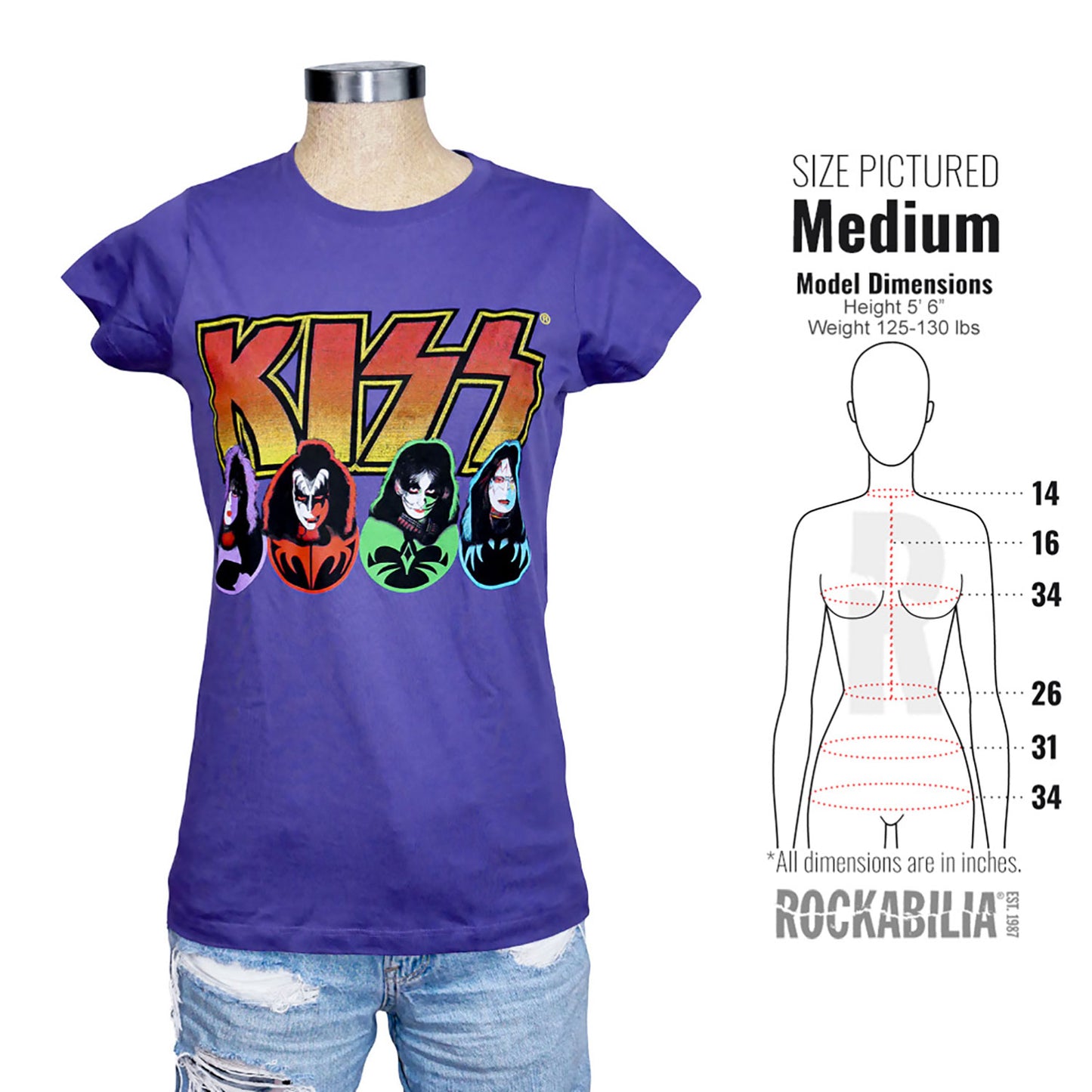 KISS Logo, Faces & Icons Junior Top Alt 3