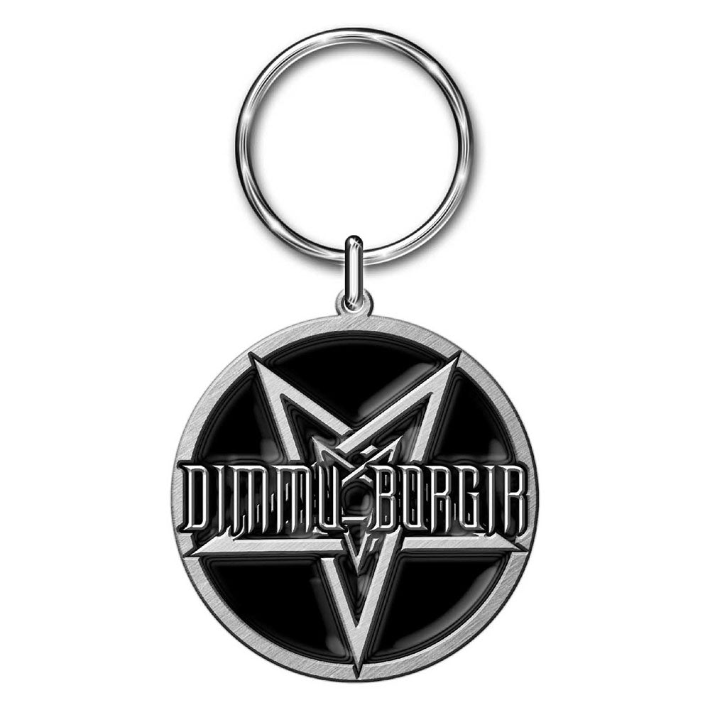 Dimmu Borgir Pentagram Metal Key Chain Front