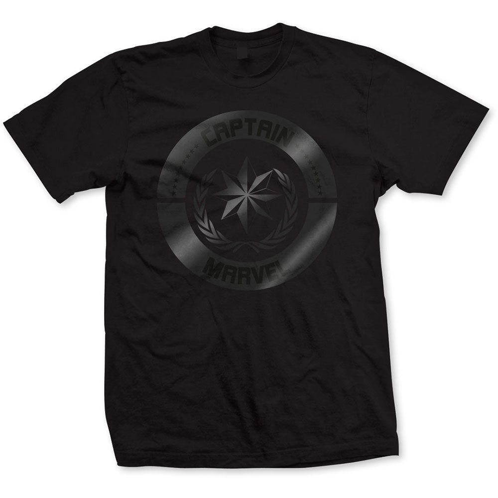 Marvel Comics Captain Marvel Silver Circle T-shirt Front