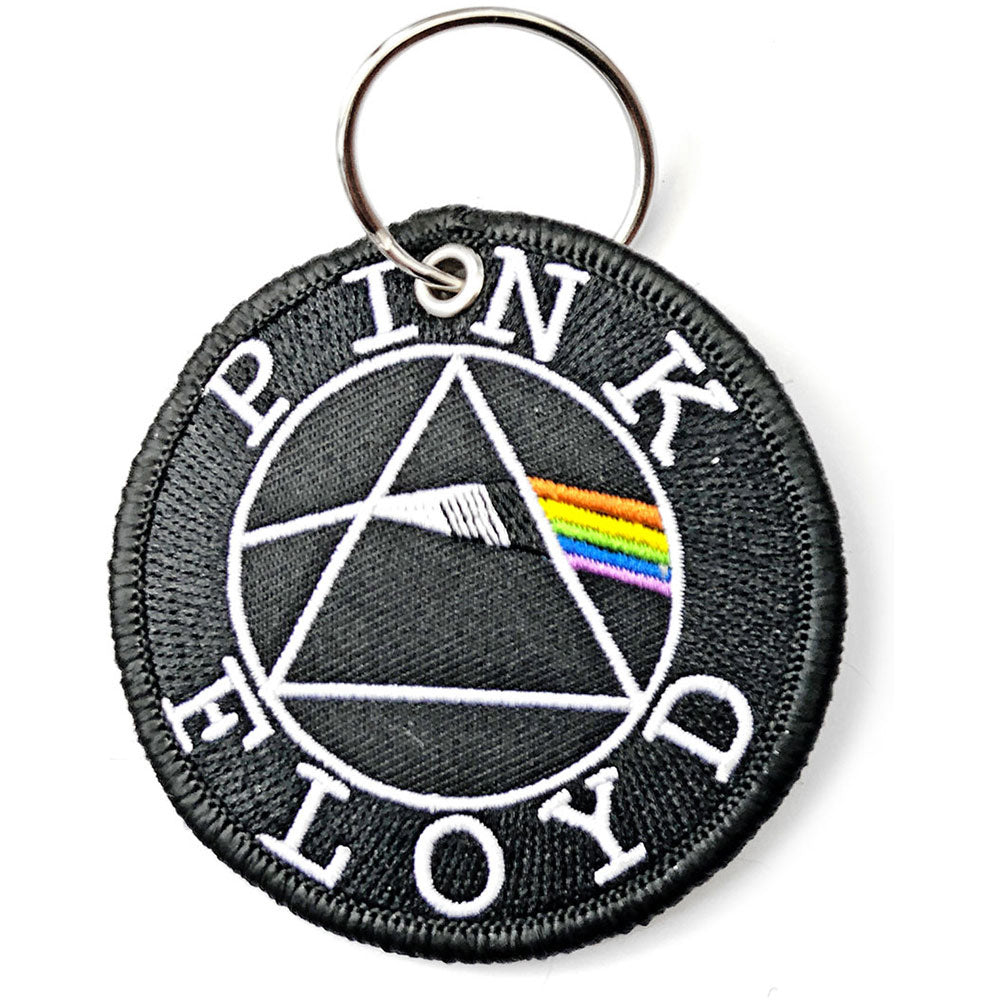 Pink Floyd Circle Logo Embroidered Key Chain Front