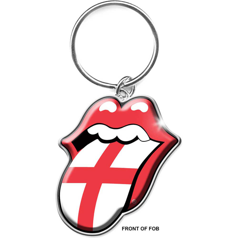 Rolling Stones England Metal Key Chain Front