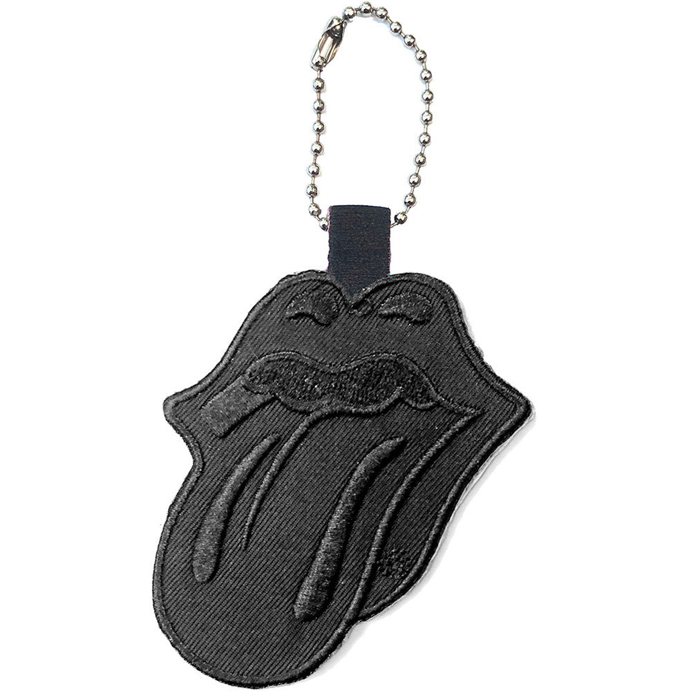Rolling Stones Classic Tongue Black Metal Key Chain Front