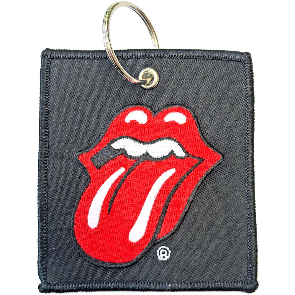 Rolling Stones Classic Tongue Embroidered Key Chain Front