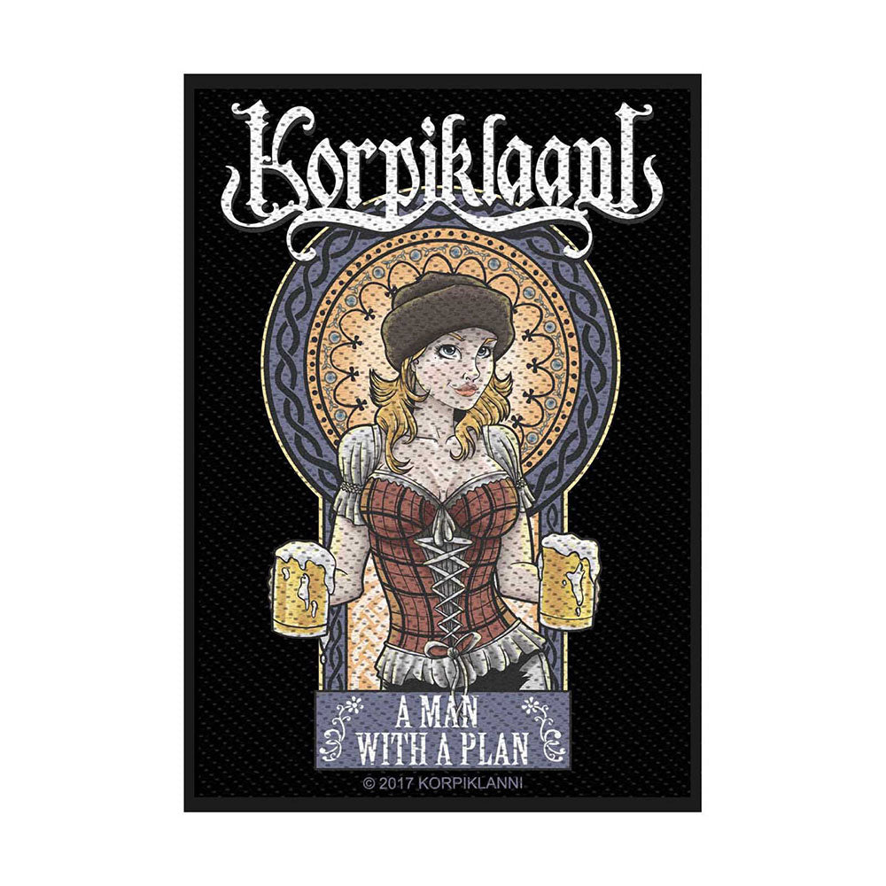 Korpiklaani A Man With A Plan Woven Patch Front